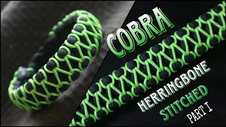 [PART 1] HOW TO MAKE COBRA KNOT WITH HERRINGBONE STITCHED PARACORD BRACELET, EASY PARACORD TUTORIAL