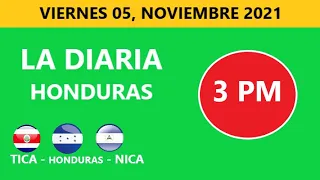 Resultados de la diaria de las 3 pm en honduras Nicaragua y Costa rica hoy viernes 5 noviembre 2021