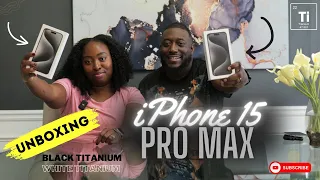 iPhone 15 Pro Max Unboxing 256GB Titanium Black & White