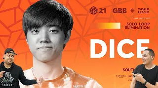 DICE | GBB 2021: WORLD LEAGUE | Solo Loopstation Elimination | REACTION