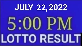 LOTTO RESULT TODAY 2PM JULY 22 2022