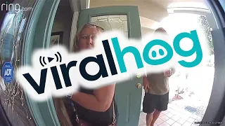 Silly Snakes At The Front Door || ViralHog