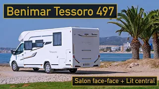 Benimar Tessoro 497 : profilé lit central + salon face-face