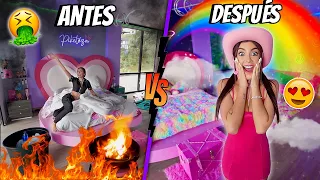 💥TRANSFORMÉ MI HABITACIÓN por COMPLETO 🌈 CAMBIO EXTREMO!! 🌟  - Lulu99