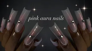 PINK AURA NAILS🩷🫧| Q&A + Beginner-friendly nail art!✨