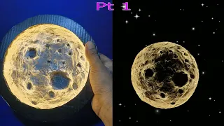 Lunar effect 3D moon lamp..pt-1 budget friendly, decorative idea.