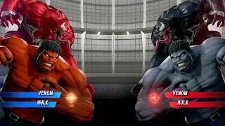 Red Hulk & Carnage vs. Venom & Black Hulk Fight - Marvel vs Capcom Infinite PS4 Gameplay