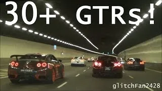 30+ Nissan R35 GTRs Cruise Singapore