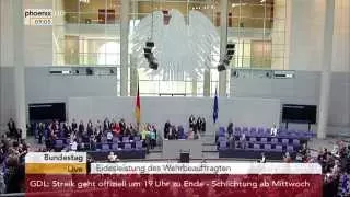 Bundestag: Eidesleistung des Wehrbeauftragten Hans-Peter Bartels am 21.05.2015