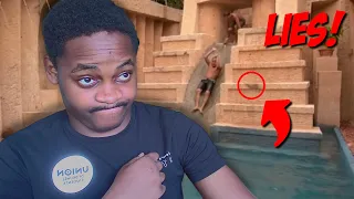 How Primitive Building Videos Are FAKE | Drenifel Reacts to SunnyV2