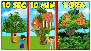 CASA SULL’ALBERO DA 10 SECONDI CONTRO 10 MINUTI VS 1 ORA! - Minecraft ITA