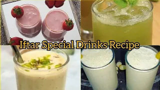 4 Ifar Special Drinks And milkshake Recipe/Healthy and Refreshing Iftar drinks/Ramadan Special  2024