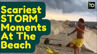 Scariest STORM Moments At The Beach Caught On Camera ! Mother Nature Got Angry At Beach....