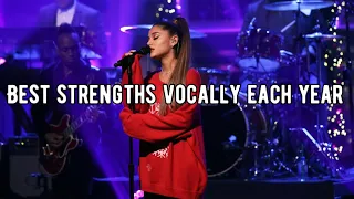 Ariana Grande - Best strengths vocally in each year l vocal showcase