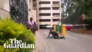 Amateur footage captures people escaping Nairobi terror attack