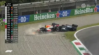 Lewis Hamilton Crash Max Verstappen Italian GP F1 2021 Race