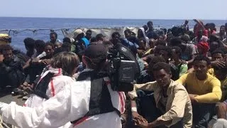 CNN witnesses dramatic migrant rescue in Mediterranean