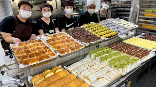 2000 sold out in a day! Overwhelming fresh cream cake mass production process - Korean cake factory