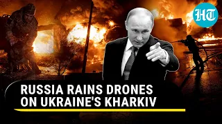 Putin Burns Kharkiv With Iranian Drones; Ukrainian City On Fire As 7 Die In Major Attack | Watch