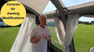 Modifications to a Caravan Air Awning for More Stability in Wind and Rain