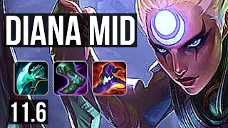 DIANA vs MALZAHAR (MID) | Rank 4 Diana, 10/3/12, 600+ games, Legendary | EUW Challenger | v11.6