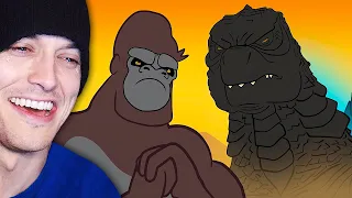 Reacting to GODZILLA vs KONG PART 4 ANIMATED! (Epic)