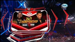 Reggie Vs Akira Tozawa Campeonato 24/7 - WWE Raw 06/09/2021 (En Español)