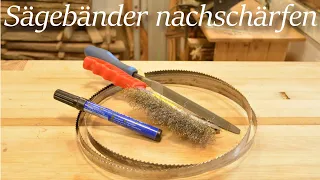 Bandsägeband selber schärfen,  ich zeige dir wie einfach schärfen und schränken ist.