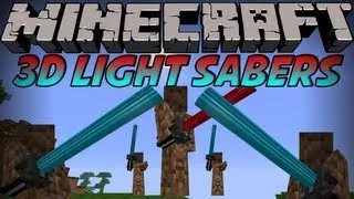 Minecraft Mods - 3D LIGHT SABER MOD! USE THE FORCE! [1.5]