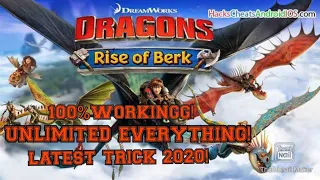 LATEST!!UNLIMITED MONEY AND RESOURCE FOR DRAGONS: RISE OF BERK 2020