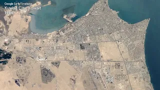 Kuwait City, Kuwait timelapse 4K 1984-2020