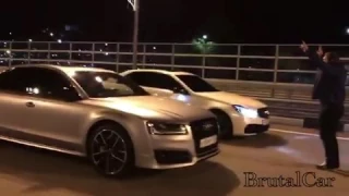 Audi S8 vs Mercedes E63 drag race