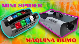 Mini Spider y Maquina de Humo DF-1500 W Unboxing + Función 2022