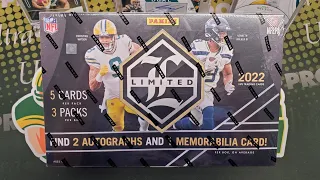 2022 Limited Football Hobby Box Opening. 3 Hits per Box!