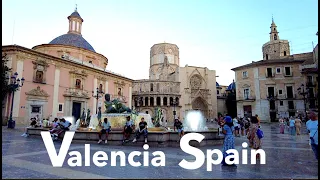 Valencia Spain - Evening walk in Valencia Spain - 4K ULTRA HD 60 fps