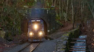 MEC SD40-2 3402 leads B&E RJED Out of Hoosac Tunnel East Portal