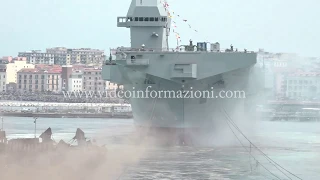 Il presidente della Repubblica Mattarella a Castellammare: la Marina vara nave "Trieste"