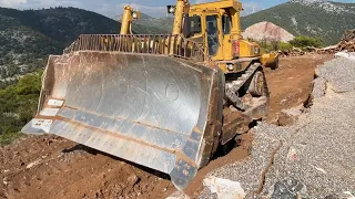 Caterpillar D10N Bulldozer Opening New Level On Quarry - Samaras Mining Group