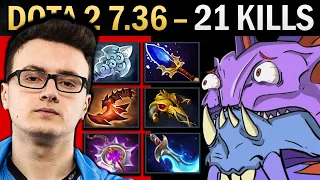 Slardar Gameplay Miracle with 21 Kills and Windwaker - Dota 2 7.36