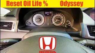 How to Reset OIL LIFE % in 2016 Honda Odyssey