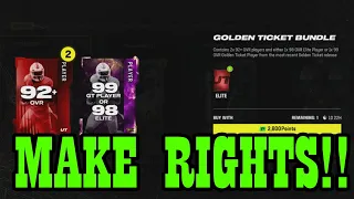 SO EA NEEDS TO GIVE US MAKE RIGHTS FOR THIS GOLDEN GLITCH PROBLEM!!| MADDEN 24 ULTIMATE TEAM