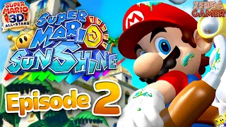 Super Mario Sunshine Gameplay Walkthrough Part 2 - Ricco Harbor 100%! - Super Mario 3D All-Stars