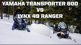 SNOWMOBILE COMPARISON LYNX 49 RANGER 900 ACE AND YAMAHA TRANSPORTER 600