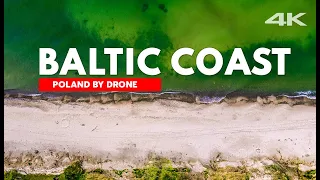 Baltic Sea coast 4K, Aerial footage, Poland by drone