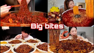 MUKBANGERS TAKING EXTREME BITES😍 MUKBANG BIG BITES😋