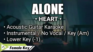 Heart - Alone ( Acoustic Karaoke ) ( Instrumental No Vocal )