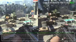 [60fps] Call of Duty: Advanced Warfare - PS4 vs. Core i3 4130/GTX 750 Ti Frame-Rate Tests