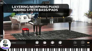 Layering/Morphin a Piano in Bitwig adding Synth Bass