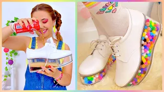 MY NEW CLEAR SHOES UNBOXING - I Put Coca Cola and Candy