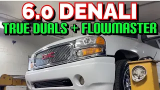 2005 GMC Yukon Denali 6.0L V8 LS TRUE DUAL EXHAUST w/ FLOWMASTER SUPER 10!